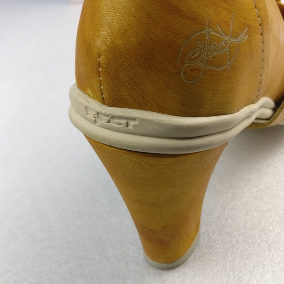 European designer EJECT heels Sunflower Marigold in genuine leather 40/9 - Picture 3 of 12